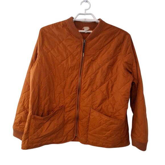 Duluth Trading Company Golden Harvest Quilted Bomber jacket womens XXL Fall - Picture 1 of 6